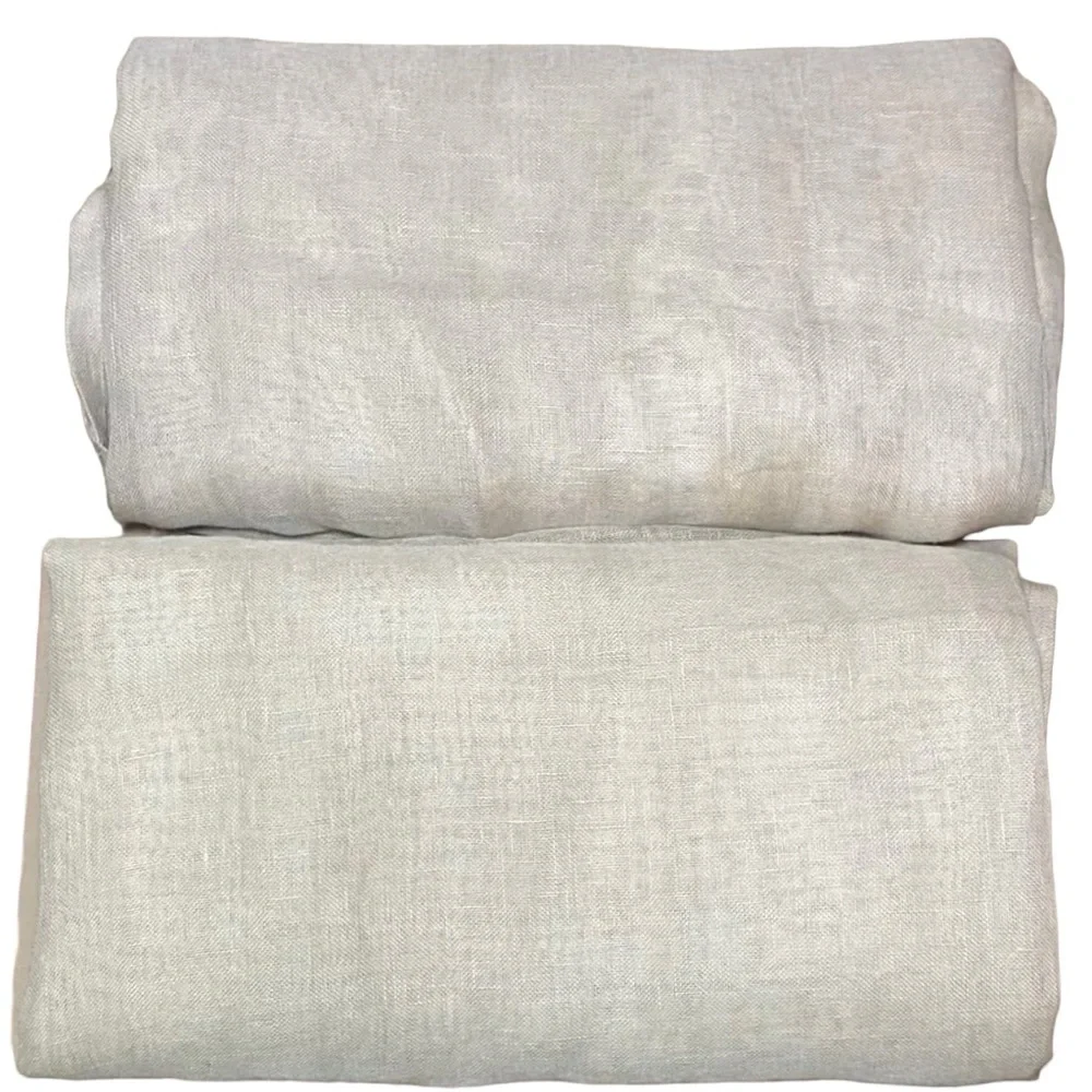 West Elm‎ Sheer European Flax Linen Curtains - Set of 2